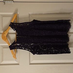 Aritza Lace Dark Purple Tank Top